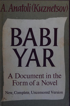 Babi Yar: A Document in the Form of a Novel