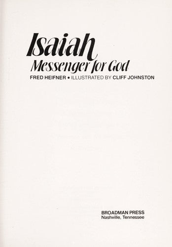 Isaiah: Messenger for God (Biblearn Series) cover