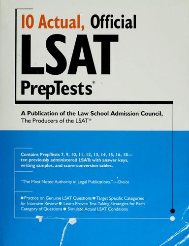 10 Actual, Official Lsat Preptests (Lsat Series) cover