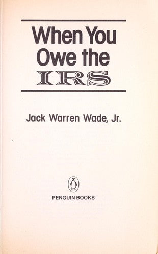 When You Owe the IRS cover